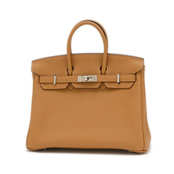 Hermes Hermès Birkin 25 Handbag Verso Togo Caramel Lime with Silver Hardware ... - Picture 1 of 7